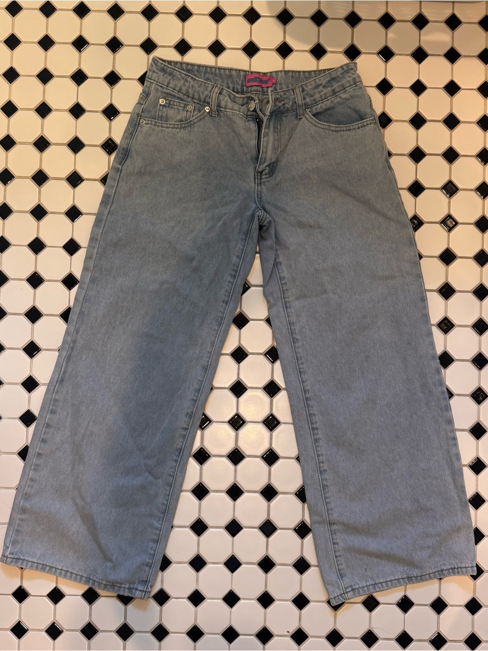 Edikted Light Blue Straight Leg Women Jeans